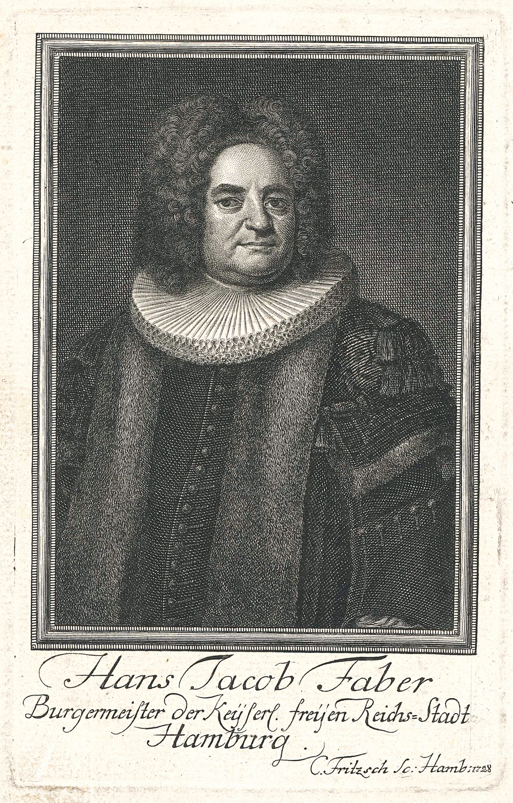 Historisches Portrait eines Mannes mit Halskrause