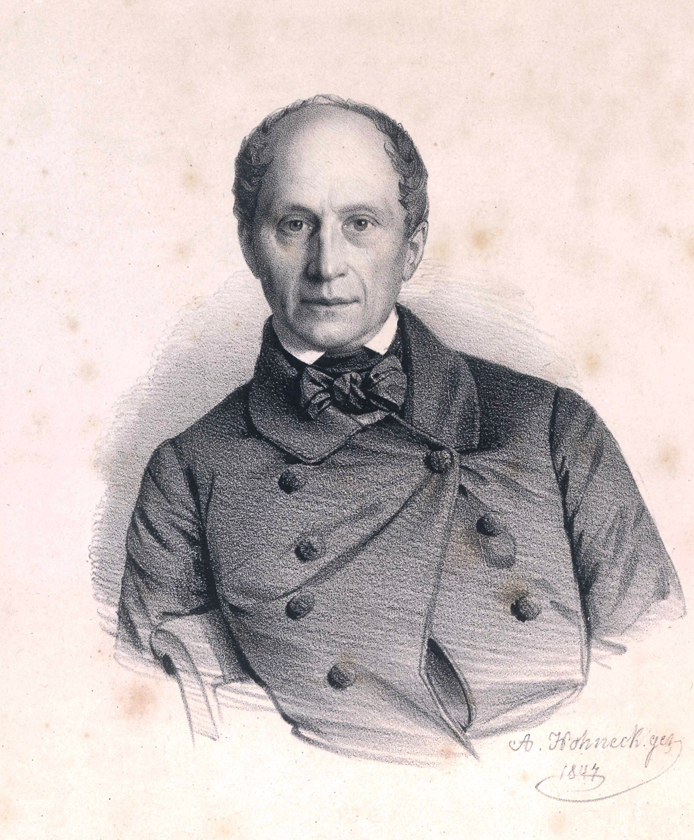 Lithographie eines Mannes