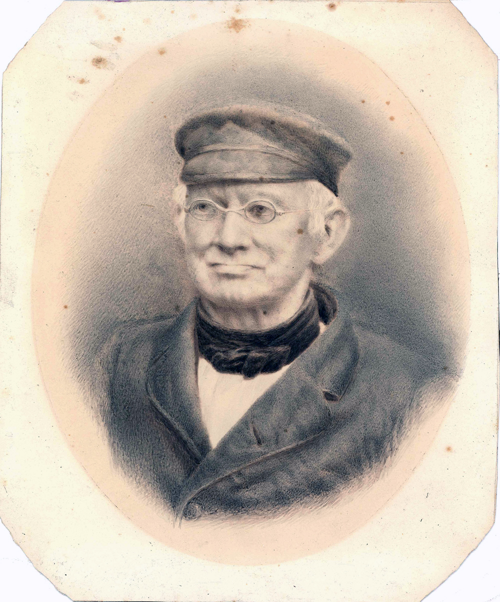 alte Fotografie eines alten Mannes mit Schiffermütze