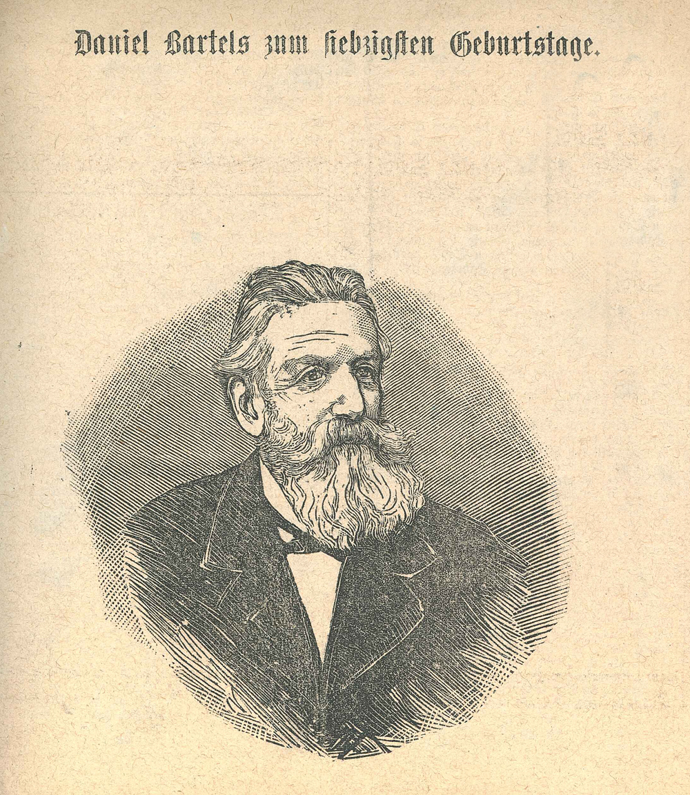 Historische Zeichnung eines Mannes mit Vollbart